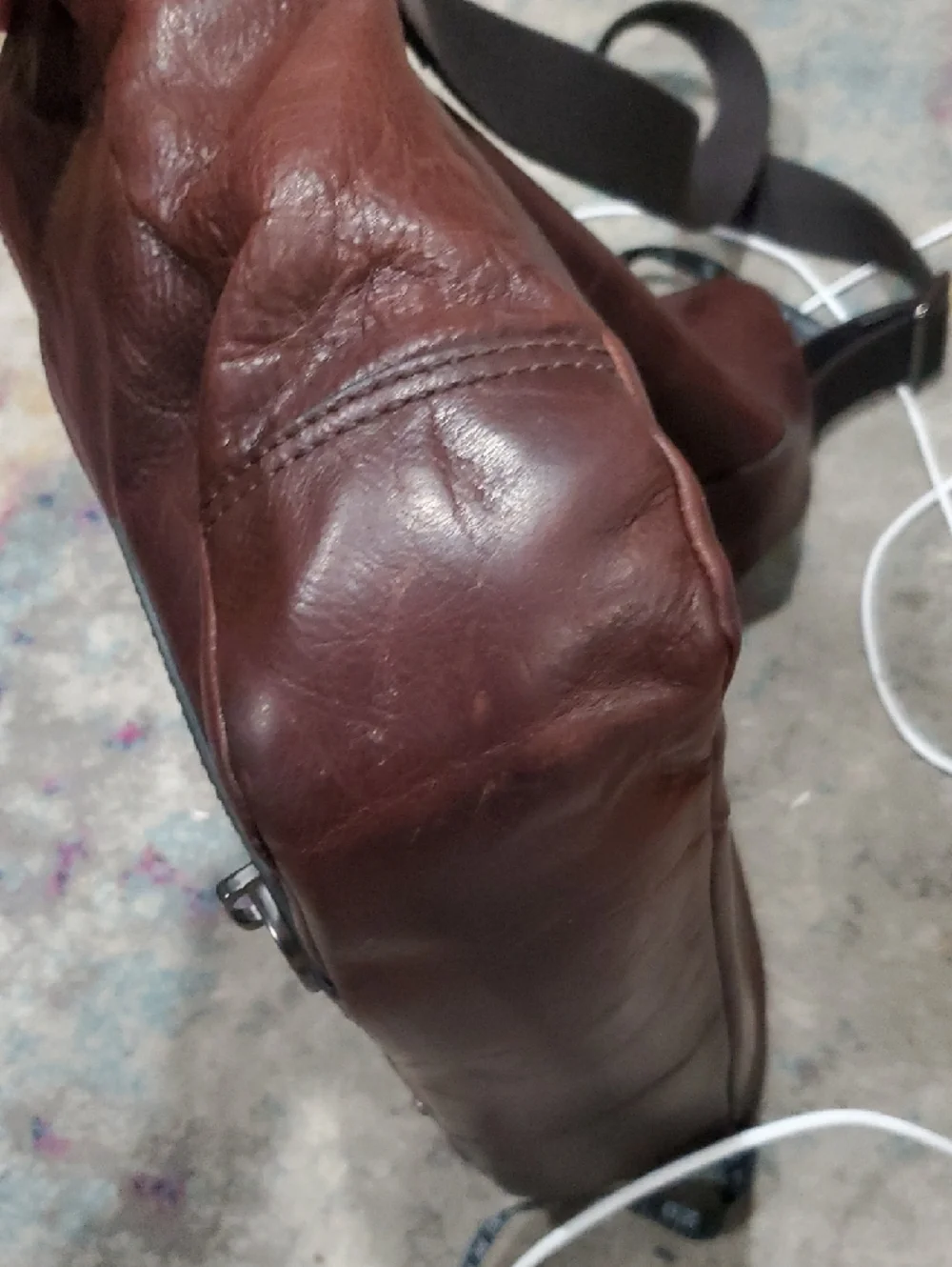 Fossil Mens Brown Leather Messenger Breif Bag In Brown